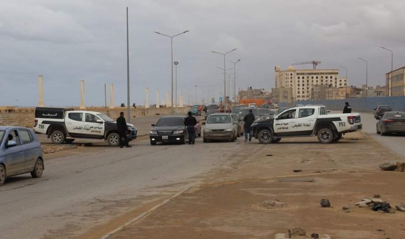 استيقاف لجنة القبض سرية آمن بنغازي في بنغازي- المصدر: وسائل التواصل الاجتماعي
